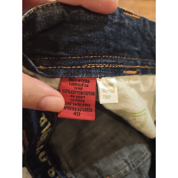 Vintage Marithe Francois Girbaud Baggy Jean Shorts Rare Green Double Strap Sz 40 - Picture 7 of 9